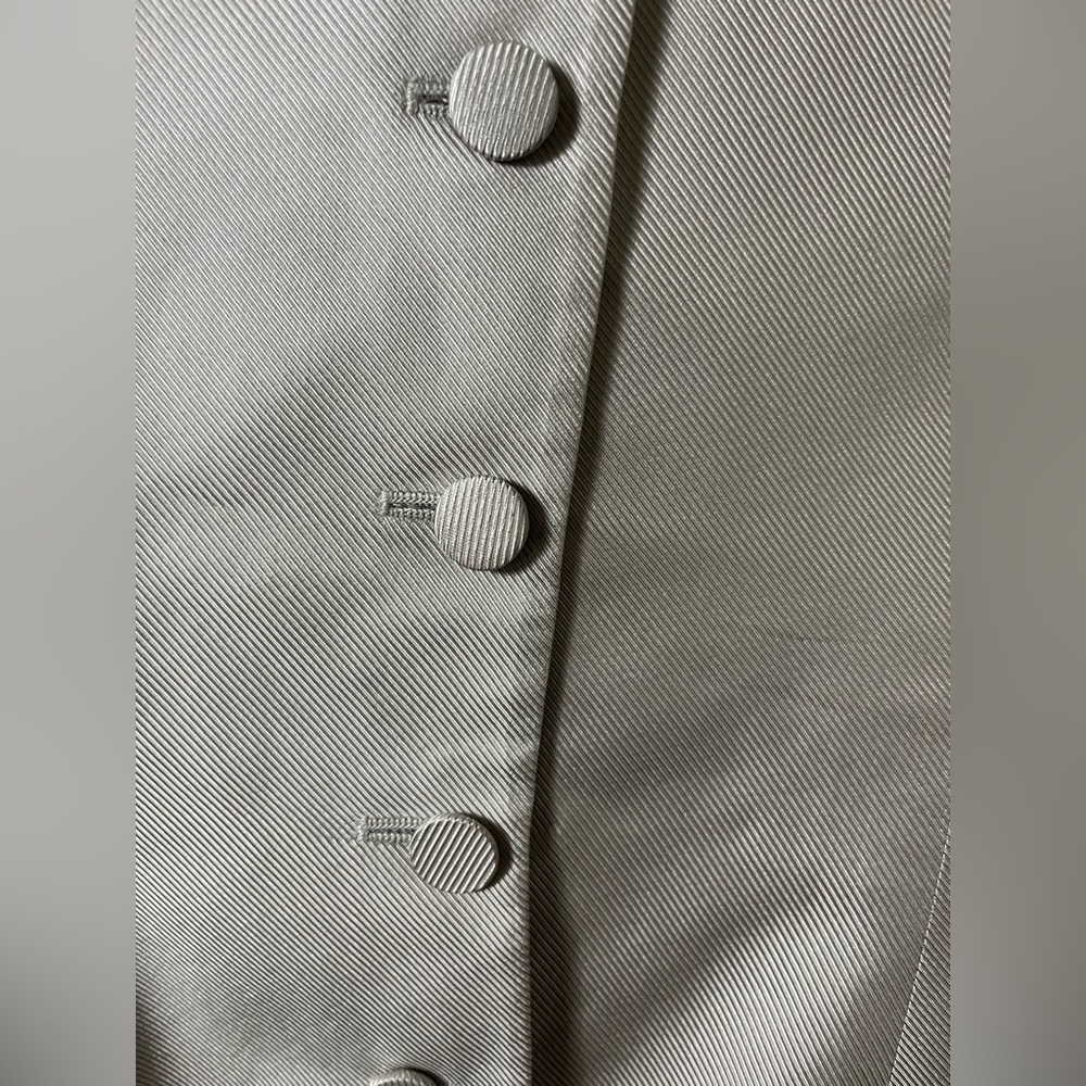 Carolina Herrera Silver Button Down Jacket - image 4